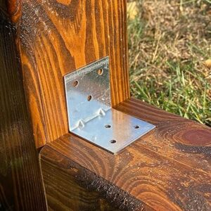 Corner Brackets Wood Connectors - Pack of 10Pcs (2.3 x 2.30 Cm ) Heavy Duty Reinforced Braces, Shaped Angle Connector with Beading, Timber Joining Fixing Connector, Galvanised Steel Metal Sheet-B0CXF3RQXY