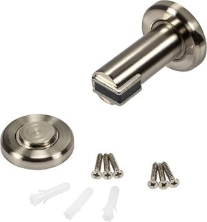 Gedotec Door Magnet Door Stopper | H3685 | 1 Piece | Stainless Steel Look | Magnetic Door Holder | Solid Metal | Door Stop with 5 kg | Stop for Bedroom Doors-B07C9D1XWQ