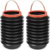 MySouq-Nicoman Camping Fishing Folding Basket Collapsible Washing Bucket Car Bin Organiser 4 Litre, Pack of 2-B07WYSS6VR