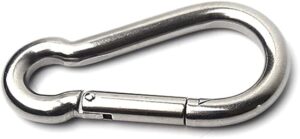 ANSIEDIO M4-M12 Carabiner Clip, Heavy Duty 304 Stainless Steel Spring Buckle Hook, Carabiner Keychain Clips for Outdoor, Camping, Hiking, Fishing (Not for Climbing)-B096XHF16B