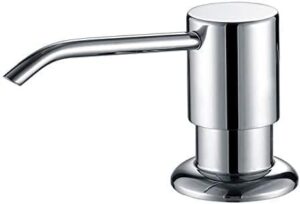 -Sink Soap Dispenser, Kitchen Soap Dispenser, Built in Desk Mount Liquid Lotion Kitchen Countertop Soap Dispenser, Large Capacity 17 OZ Bottle,Chrome-B0BSGQ26W5