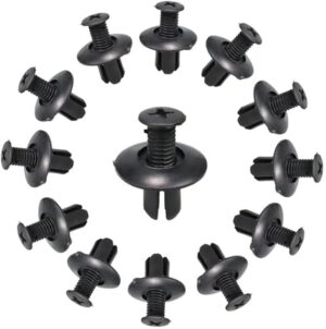 [25 Pcs] Car 8mm Hole Plastic Rivets Fastener Push Clip Black Auto Vehicle Door Trim Panel Retainer Fastener Clips-B0CKLWYQ5J