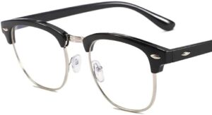 Half Frame Myopia Glasses Computer Goggles Finished Business Nearsighted Eyeglasses Diopter - مناسبة لقصر النظر حسب المقاسات المحددة-B0D9DGFJVT