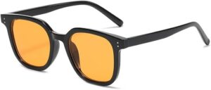 New Gradient Blush Glasses Black Frame Sunglasses Women's Fashion Sunglasses Men's Sunscreen Glasses Width 14Cm-B0DFMCQ37Z