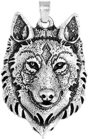 [1 PCs] Creative Tibetan Silver Norse Viking Wolf Head Pendants for Necklace Jewelry Designer Charms DIY Handmade Making Findings (FOX)-B0DR3HBXFZ