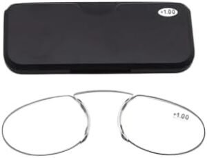 Fashion Legless Clip Nose Portable Reading Glasses Unisex Ultra Thin Magnification Eyewear Unbreakable-B0DS1JL2VK