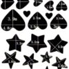 MySouq-Store 1Pcs only 20X15Cm Self-Adhesive Black Patches on Clothes Down Jackets Umbrella Hole Repair No Need Iron Washable Waterproof Clothing Patch Sticker- Select (BlackLoveStar)-B0DSLXQL52