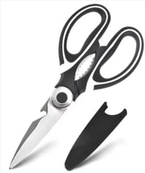 1PCs/Set - Kitchen Scissors Heavy Duty Scissors Utility Stainless Steel Scissor Multipurpose Sharp Scissor-Great for Vegetable, Fish, Bones, Nut, Meat, Turkey, Chicken, Flowers,-B0DSVSDWKR