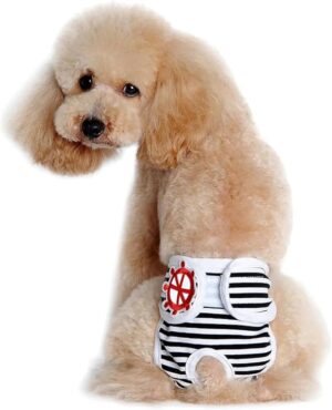 [1 Pcs] Female Dog Shorts Panties Menstruation Underwear Briefs Jumpsuit Pet Physiological Pant Diaper Sanitary Washable Dog Pants (RED, 2XL, 1...-B0DVJF18H2