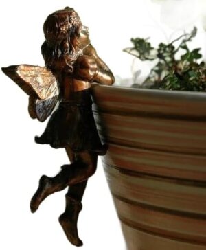 New Angel Girl Hanging Cup Resin Decoration Fairy Combination Flower Basket Edge Decoration Garden Design Fairy Pot Huggers #MySouq.Store (B)-B0DYP6ZSMV