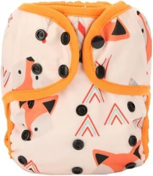 1Pcs One Size Baby Cloth Diaper Cover Nappy Waterproof Double Gusset 4-13kg - Reusable and washable (DC63)-B0DYZPK5B8