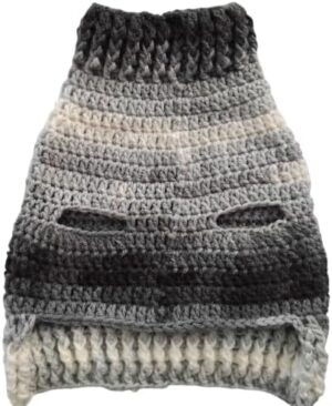 Dog and Cats HandMade Crochet Shirt Winter Pet Dog Clothes Crochet a winter jacket for pets as shown Select Size Carefully ((WD26225) Neck14~19Cm-Chest 24~36Cm))-B0DZ6GW8V7