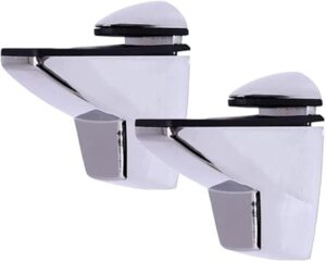 Glass Shelf Bracket, Duckbill Clip Shelf Bracket, 2PCS Adjustable Wood/GlassShelf Bracket for 5-25mm Thickness Shelf Glass Shelf-B0DZFT8C3G