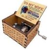 Husband to My Wife Music Box U R My Sunshine Tune Wood Laser Engraved Vintage Hand Cranked Musical Boxes Unique for Wife Love from Husband on Valentine's Day/Wedding Day/Anniversary MB02-B0DZW152M4