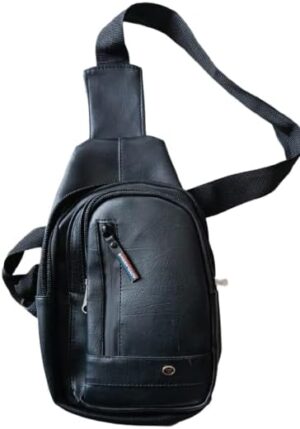 High Quality Waist Bag Waist Bag Travel Hiking Running Sports Crossbody Bag for Men 25 * 20 * 8 Cm with 3 Zipper will keep all your things (Black)-B0F1DJZ8V7