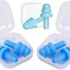 Medical Grade Soft Silicone Ear Plugs for Noise Reduction Sleeping Meditation Study Swimming Travel Earplugs Reusable (Pack of 3 Pairs) Random Color-B0F1H55SL6