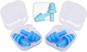 Medical Grade Soft Silicone Ear Plugs for Noise Reduction Sleeping Meditation Study Swimming Travel Earplugs Reusable (Pack of 3 Pairs) Random Color-B0F1H55SL6