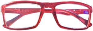 Plastic Colored Reading Glasses for Men and Women (RED, +4) MayBe changed to glasses frames for Use-B0F1L3GTFY
