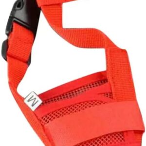 [1Pcs ] Dog Adjustable Soft Pet Puppy Mouth Cover Mask Pure Color Anti Biting Muzzle (Blue, XL)-B0F1SS4WNN