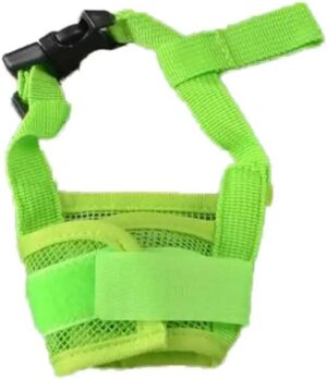 [1Pcs ] Dog Adjustable Soft Pet Puppy Mouth Cover Mask Pure Color Anti Biting Muzzle (Blue, L)-B0F1T6NDDT
