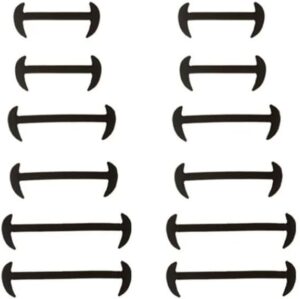 1Set Unisex Leather Shoes No Tie Elastic Silicone Shoe Laces (Set of 12 Pieces, 3 Sizes)-B0CR8NGBWJ