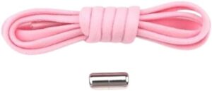 1 Pair Metal Lock No Tie Stretched Lazy Round Shoe Lace Slip-on Shoelaces Elastic Laces Shoestrings (Light Pink)-B0CT37CGV5