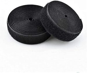 2cm*3M Velcro Colorful Nylon Hook Loop Fastener No Glue Sewing Magic Tape Cable Ties Sewing-on Strips Accessories (Black)-B0D62TPGD7
