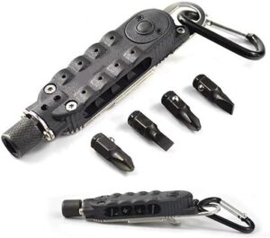 [ 1Pc ] Multifunctional Mini Screwdriver Outdoor EDC Keychain Shape Screwdrivers Portable Steel Repair Tool (Random Color-B0DRWRKH13