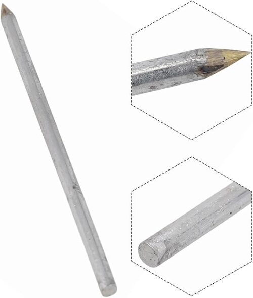 MySouq-Store - [1 Pcs] - Alloy Scribe Pen Carbide Scriber Pen Metal Wood Glass Tile Cutting Marker Pencil Metalworking Woodworking Hand Tools 13Cm-B0F21HZWTG