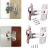 -For Window and door Anti-theft Cabinet Fitting Hasp Latch Hotel Sliding 90 Degree Door Lock Stainless Steel Barrel Bolt Household [7cm x 2.5cm x 2mm]-B0DB1S6FGV