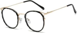 Anti-blue Light Cat Eye Plastic Titanium Crystal Cutting Glasses Frames Men Women Optical Fashion Computer EyeGlasses (مقاس موحد)-B0F54WSTL4