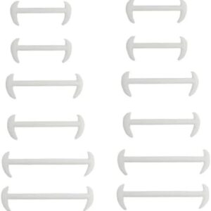 3154P9Oit+L._AC_SY575_ 1Set Unisex Leather Shoes No Tie Elastic Silicone Shoe Laces (Set of 12 Pieces, 3 Sizes)-B0CR8R4S9Y