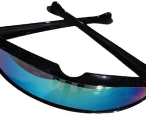315KzonGtjL._AC_ Futuristic Design: The single-lens visor style gives these sunglasses a cutting-edge, high-fashion aesthetic.-B0F5KTGF5J