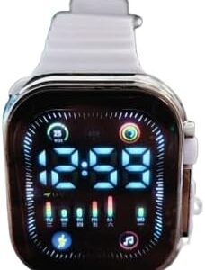 Led Display Digital Kids Watches Sport Boys Girls Luminous Children’s Electronic Wristwatch Students Clock Watches - only time and date - انزع لاصق الحماية من الشاشة-B0F29LCQB4
