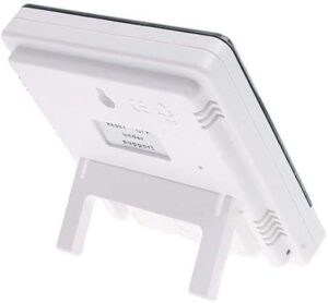 Digital White LCD Display Temperature Humidity Meter Hygrometer Clock Calendar HTC-1-B091C1T38J