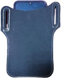 31OYYSLyT5L._AC_ 1Pcs Men Cellphone Belt Sky Leather Loop Holster Case Waist Bag Leather Phone Wallet Vintage Belt Bag Mobile Phone Protective Sheath For Big Screen 6.5" For phone 19X15 Cm - Black-B0DVBB1C1T