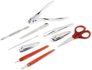 10pcs Nail Clipper Kit Nail Care Set Pedicure Scissor Tweezer Knife Ear pick Manicure Set Tool with Deluxe Carrying Case-B0F5BRFJ1V