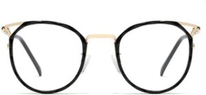 Anti-blue Light Cat Eye Plastic Titanium Crystal Cutting Glasses Frames Men Women Optical Fashion Computer EyeGlasses (مقاس موحد)-B0F54WSTL4
