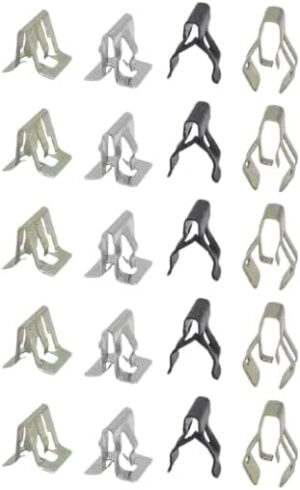 20Pcs Metal Retainer Clip Universal Car Front Console Dash Dashboard Trim Fastener Clips Rivet Buckle 4 Sizes Car Accessories-B0D4YW2WZG