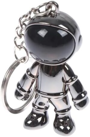 سلسلة مفاتيح عصرية بتصميم رائد فضاء ثلاثي الابعاد بتصميم رجل فضاء  سلسلة مفاتيح سيارة من خليط معدني، هدية رائعة للاصدقاء-B0F59Y8QYH