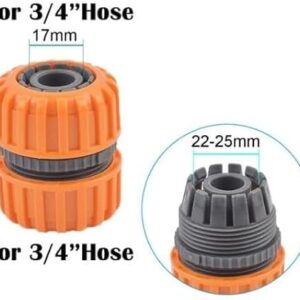 -Garden hose connector 2 Pcs 3/4' Hose Connector Garden Tools Quick Connectors Repair Damaged Leaky Adapter Garden Water Irrigation Connector Joints Garden irrigation control valve (Size : 3/4'')-B0BH1MRVRQ