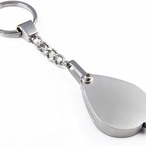 30X15mm Portable Folding Key Ring Mini Magnifier Key Chain Magnifying Durable Glass Loupe Pocket Tool Holiday Gift Supplies New-B0F6G87YH2