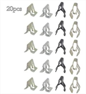 20Pcs Metal Retainer Clip Universal Car Front Console Dash Dashboard Trim Fastener Clips Rivet Buckle 4 Sizes Car Accessories-B0D4YW2WZG