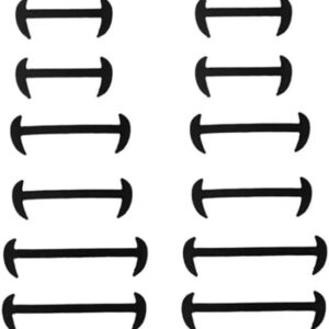 41NWCTVRsCL._AC_SY575_ 1Set Unisex Leather Shoes No Tie ElaB0CR8QZD36stic Silicone Shoe Laces (Set of 12 Pieces, 3 Sizes)-