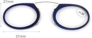 Fashion Legless Clip Nose Portable Reading Glasses Unisex Ultra Thin Magnification Eyewear Unbreakable-B0DS1JL2VK