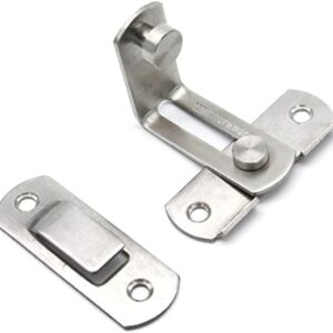-For Window and door Anti-theft Cabinet Fitting Hasp Latch Hotel Sliding 90 Degree Door Lock Stainless Steel Barrel Bolt Household [7cm x 2.5cm x 2mm]-B0DB1S6FGV