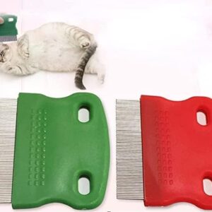41SFo9A8ZkL._AC_ Stainless Steel Pet Grooming Hair Comb Long Thick Hair Fur Removal Flea And Lice Brush Pets Combs For Dog Cat Rabbit Guinea (multicolors)-B0BR5ZB1LX