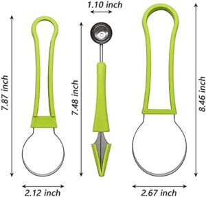 -zilitol Melon Baller Scoop Set,Professional 4 in 1 Steel Watermelon Cutter Fruit Carving Tools Set,Fruit Scooper-B09T71J1K4