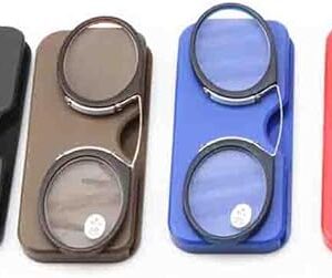 Fashion Legless Clip Nose Portable Reading Glasses Unisex Ultra Thin Magnification Eyewear Unbreakable-B0DS1HR4HY
