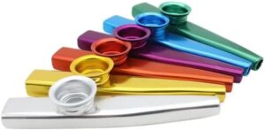 Metal Kazoo Harmonica Mouth Flute Kids Party Gift Musical Instrument Professional Performce Diaphragm Guitar Ukulele Lovers (Green)-B0DJV58C7Q